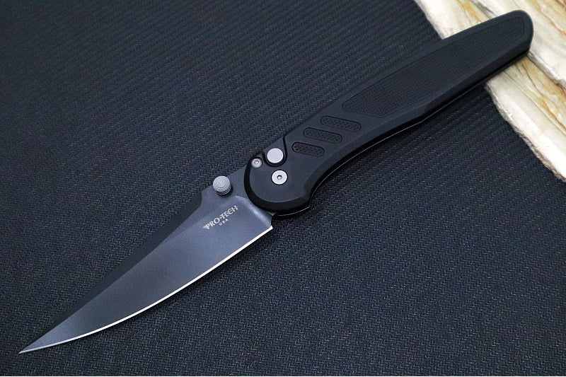 Pro Tech Avalon Peace Neighbor Design Manual - Drop Point Blade / Black DLC Finish / CPM-Magnacut Steel / Black Knurled Anodized Handle PN1103 - Northwest Knives