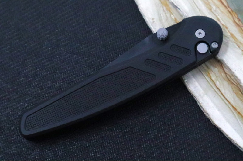 Pro Tech Avalon Peace Neighbor Design Manual - Drop Point Blade / Black DLC Finish / CPM-Magnacut Steel / Black Knurled Anodized Handle PN1103 - Northwest Knives