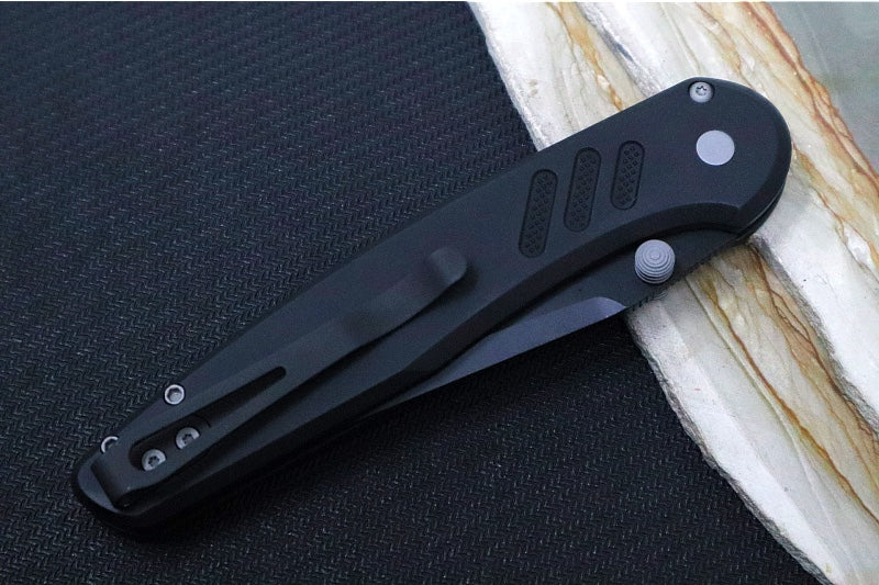 Pro Tech Avalon Peace Neighbor Design Manual - Drop Point Blade / Black DLC Finish / CPM-Magnacut Steel / Black Knurled Anodized Handle PN1103 - Northwest Knives
