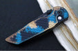 Pro Tech TR-3 Integrity - Drop Point / Black DLC Finish / CPM-Magnacut Steel / "Relic" SHIPWRECK Textured Anodized Handle / Black Lip Pearl Push Button INT106-SHIPWRECK - Northwest Knives