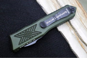 Guardian Tactical GTX-025 OTF - Black Finish / Elmax Steel / Drop Point Blade / OD Green Anodized Aluminum Handle 12-8111 - Northwest Knives