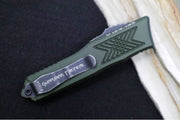 Guardian Tactical GTX-025 OTF - Dark Stonewash Finish / Elmax Steel / Drop Point Blade / OD Green Anodized Aluminum Handle 12-8611 - Northwest Knives