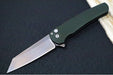 Pro Tech Malibu - Reverse Tanto / Smokey Grey DLC Finished Blade / CPM-Magnacut Steel / Green Textured Aluminum Handle 5406-SG - Northwest Knives