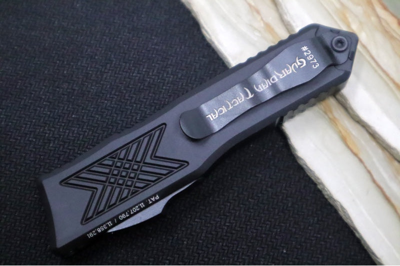 Guardian Tactical GTX-025 OTF - Tactical Black Finish / Elmax Steel / Tanto Blade / Black Anodized Aluminum Handle 12-3121