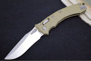 Microtech Amphibian Folder RAM-Lok - Drop Point / Stonewash Finish / Fluted OD Green G-10 Handle 137RL-10FLGTOD - Northwest Knives