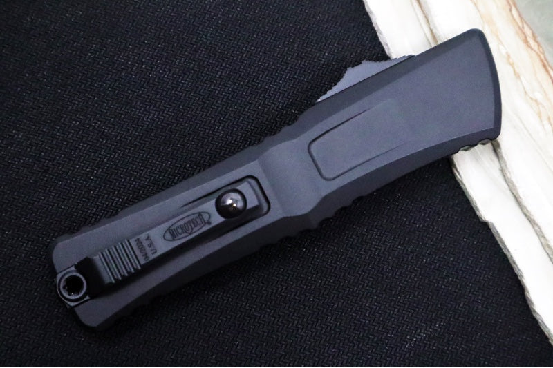 Microtech Combat Troodon OTF Gen III Tactical - Black Finish / Dagger Blade / Black Anodized Aluminum Handle - 1142-1T - Northwest Knives