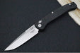 Hogue Knives Mysto Metal - Stonewash Finish / Clip Point Blade / CPM-Magnacut Steel / Milled Patterned Black Richlite Handles / AXIS Lock 24457 - Northwest Knives