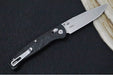 Hogue Knives Mysto Metal - Stonewash Finish / Clip Point Blade / CPM-Magnacut Steel / Milled Patterned Black Richlite Handles / AXIS Lock 24457 - Northwest Knives