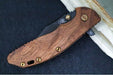 Rick Hinderer Knives XM-24 Skinny Limited Vintage Series - Tri Way Pivot- 4.0" Hollow Ground Bowie Blade / Battle Black Finish / Smooth Walnut & Green Anodized Titanium Handle / 1095 Carbon Steel / Bronzed Hardware - Northwest Knives