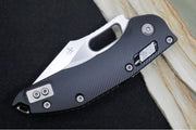Microtech Stitch RAM-Lock Manual - Spear Point Blade with Partial Serrate / Stonewashed Finish / Black Fluted Anodized Aluminum Handle 169RL-11FL - Northwest Knives