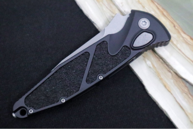 Microtech SOCOM Elite Auto - Apocalyptic Spear Point Blade/ Black Handle & Black Inserts 160A-10AP