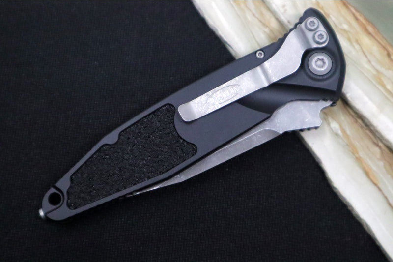 Microtech SOCOM Elite Auto - Apocalyptic Spear Point Blade/ Black Handle & Black Inserts 160A-10AP