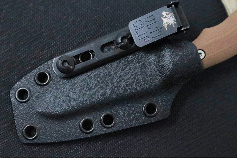 Rick Hinderer Knives Flashpoint Fixed Blade -  Battle Black Finish / CPM-Magnacut Steel / FDE G-10 Handle / Black Kydex Sheath - Northwest Knives