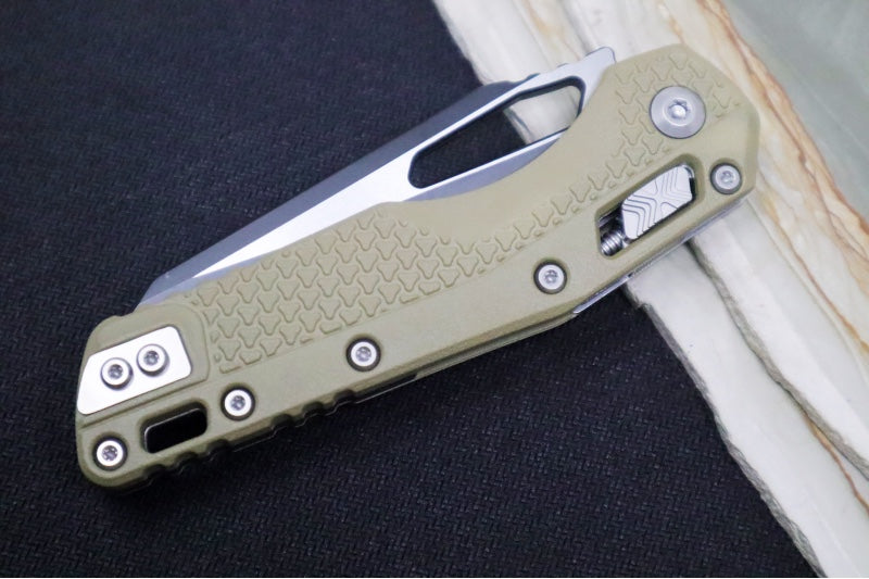 Microtech MSI Manual Folder - Two-Toned Black Finished Blade / OD Green Polymer w/ Trim-Grip Handle 210T-1PMOD