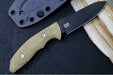 Rick Hinderer Knives Flashpoint Fixed Blade -  Battle Black Finish / CPM-Magnacut Steel / OD Green G-10 Handle / Black Kydex Sheath - Northwest Knives