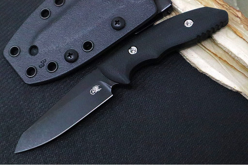 Rick Hinderer Knives Flashpoint Fixed Blade -  Battle Black Finish / CPM-Magnacut Steel / Black G-10 Handle / Black Kydex Sheath - Northwest Knives