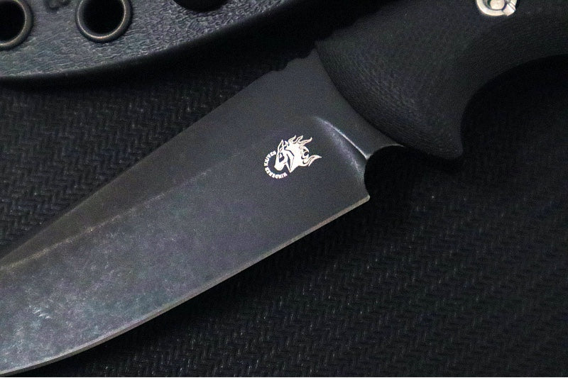 Rick Hinderer Knives Flashpoint Fixed Blade -  Battle Black Finish / CPM-Magnacut Steel / Black G-10 Handle / Black Kydex Sheath - Northwest Knives