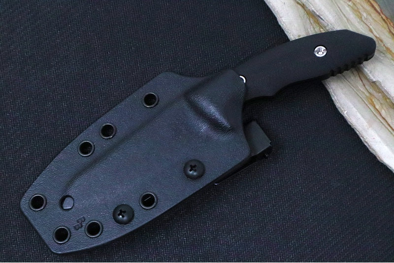 Rick Hinderer Knives Flashpoint Fixed Blade -  Battle Black Finish / CPM-Magnacut Steel / Black G-10 Handle / Black Kydex Sheath - Northwest Knives