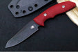 Rick Hinderer Knives Flashpoint Fixed Blade -  Battle Black Finish / CPM-Magnacut Steel / Red G-10 Handle / Black Kydex Sheath - Northwest Knives