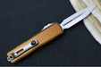Microtech UTX-85 OTF Gen IV- Dagger Blade / Stonewash Finish / Tan Anodized Aluminum Handle 12324-10TA - Northwest Knives