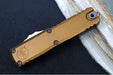 Microtech UTX-85 OTF Gen IV- Dagger Blade / Stonewash Finish / Tan Anodized Aluminum Handle 12324-10TA - Northwest Knives