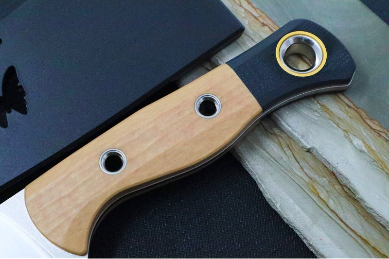 Benchmade 4025-02 8" Chef's Kitchen Knife - Stonewashed Finish / CPM-154 Steel / Maple Richlite Handle - Made in Portland, Oregon USA - Northwest Knives
