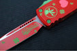 Microtech UTX-85 OTF Gen IV St. Patty's Day Edition - Single Edge Blade / Red Finish / Red "St Patty's Day" Anodized Aluminum Handle 12314-1SPDS - Northwest Knives