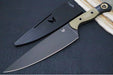 Benchmade 4025-02 8" Chef's Kitchen Knife - Black DLC Finish / CPM-154 Steel / OD Green G-10 Handle - Made in Portland, Oregon USA - Northwest Knives