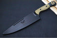 Benchmade 4025-02 8" Chef's Kitchen Knife - Black DLC Finish / CPM-154 Steel / OD Green G-10 Handle - Made in Portland, Oregon USA - Northwest Knives