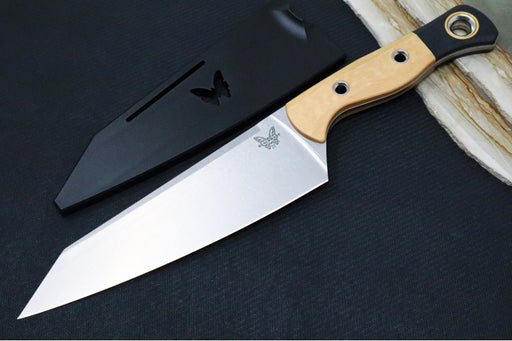 Benchmade 4070-02 Wildcoast Utility Kitchen Knife - Stonewashed Finish / CPM-154 Steel / Maple Richlite Handle - Made in Portland, Oregon USA - Northwest Knives