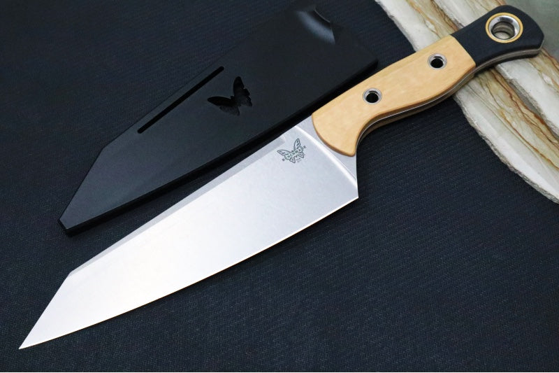 Benchmade 4070-02 Wildcoast Utility Kitchen Knife - Stonewashed Finish / CPM-154 Steel / Maple Richlite Handle - Made in Portland, Oregon USA - Northwest Knives