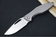 Koenig Arius Flipper Delete- Full Burnished Blade - Smooth Titanium Handle - Silver Spacer & Hardware (Gen 4) AR2411111 - Northwest Knives