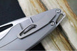 Koenig Arius Flipper Delete- Full Burnished Blade - Smooth Titanium Handle - Silver Spacer & Hardware (Gen 4) AR2411111 - Northwest Knives