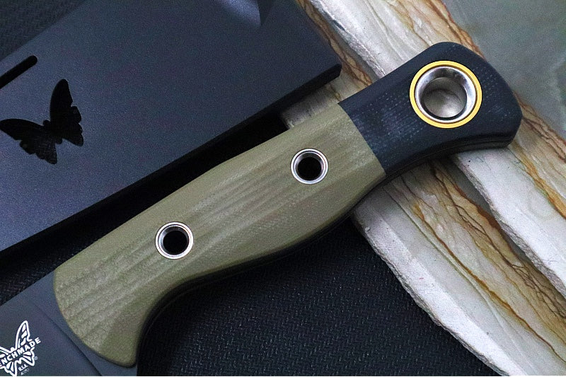 Benchmade 4070-02 Wildcoast Utility Kitchen Knife - Black DLC Finish / CPM-154 Steel / OD Green G-10 Handle & Black G-10 Bolsters - Made in Portland, Oregon USA - Northwest Knives