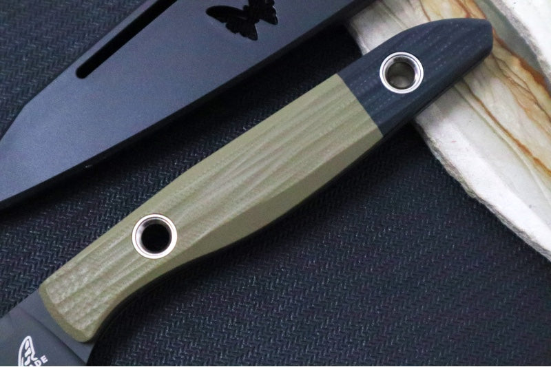 Benchmade 4045BK-01 True Paring Kitchen Knife - Black DLC Finish / CPM-154 Steel / OD Green G-10 Handle & Black G-10 Bolsters - Made in Portland, Oregon USA - Northwest Knives