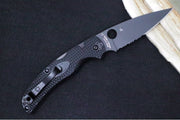 Spyderco Native Chief - Drop Point Blade with Partial Serrates / Black Finish / Black FRN Handle Scales C244PSBBK - Northwest Knives