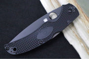 Spyderco Native Chief - Drop Point Blade with Partial Serrates / Black Finish / Black FRN Handle Scales C244PSBBK - Northwest Knives