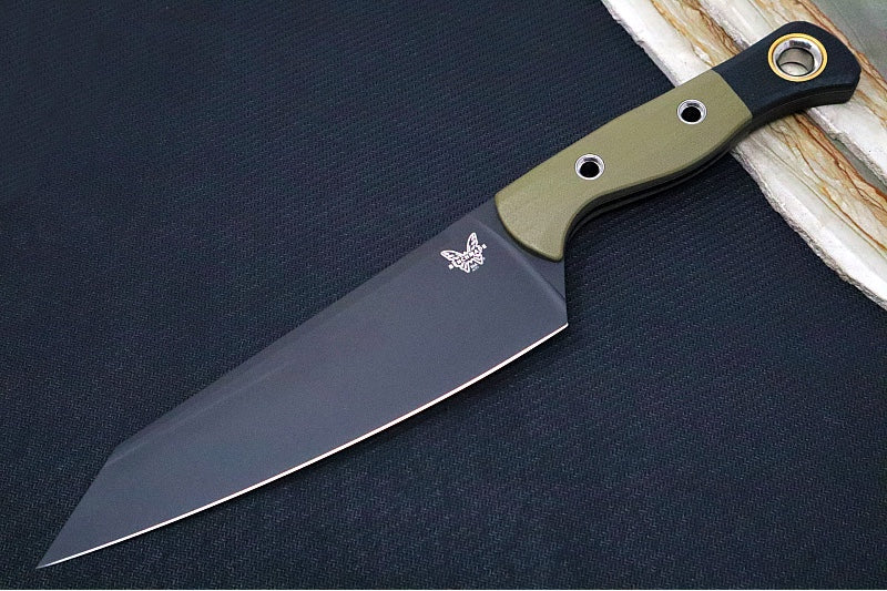 Benchmade 4005BK-01 3pc Kitchen Knife Set - Black DLC Finish / CPM-154 Steel / OD Green G-10 Handle & Black G-10 Bolsters - Made in Portland, Oregon USA - Northwest Knives