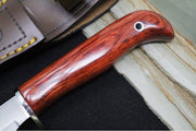 Muela Knives DP-10R Fixed Blade - Coral Pakkawood Handle / X50CrMoV15 Stainless Blade / Leather Sheath - Northwest Knives