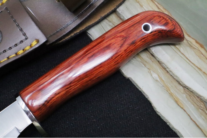 Muela Knives DP-10R Fixed Blade - Coral Pakkawood Handle / X50CrMoV15 Stainless Blade / Leather Sheath - Northwest Knives