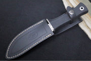 Muela Knives ABORIGEN-13G Fixed Blade - Black Rubber Handle / Nitro-42 Steel Blade / Leather Sheath - Northwest Knives