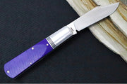 Jack Wolf Knives Gateway Jack Barlow Slipjoint - Purple Sawcut G-10 Handle / Clip Point Blade / Sandvik 14C28N Steel / Satin Finish - Northwest Knives