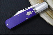 Jack Wolf Knives Gateway Jack Barlow Slipjoint - Purple Sawcut G-10 Handle / Clip Point Blade / Sandvik 14C28N Steel / Satin Finish - Northwest Knives