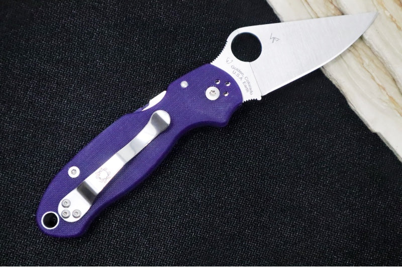 Spyderco Paramilitary 3 - Blue G10 / Satin S110V Blade - C223GPDBL