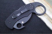 Spyderco Karahawk Karambit w/ Emerson Wave - Black G10 / Black Blade - C170GBBKP - Northwest Knives