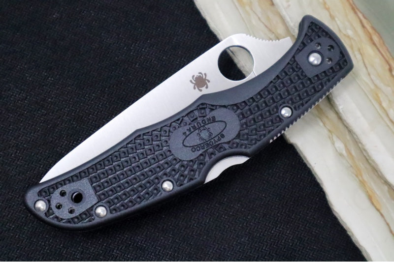 Spyderco Endura - Black Handle / Satin Blade - C10FPBK - Northwest Knives