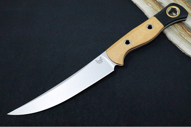 Benchmade 4005-02 3pc Kitchen Knife Set - Stonewashed Finish / CPM-154 Steel / Maple Richlite Handle & Black G-10 Bolsters - Made in Portland, Oregon USA - Northwest Knives