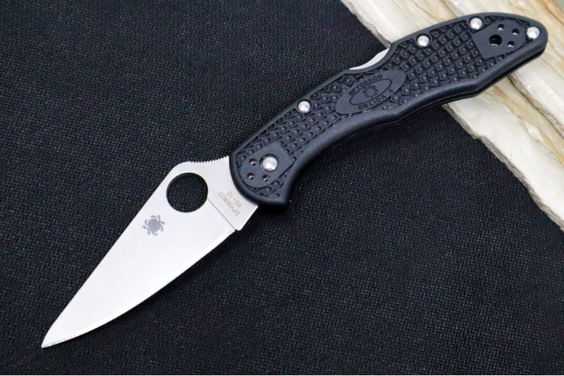 Spyderco Delica - Black Handle / Satin Blade - C11FPBK