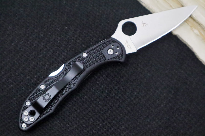 Spyderco Delica - Black Handle / Satin Blade - C11FPBK