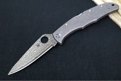 Spyderco Endura 4 - Titanium Handle / Damascus Blade - C10TIPD - Northwest Knives